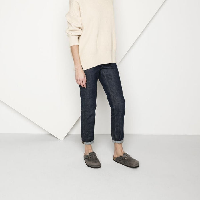 Birkenstock Boston Soft Footbed Iron Oiled Leather