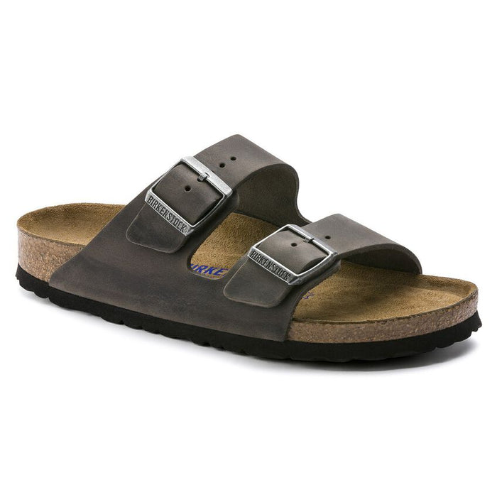 Birkenstock Arizona Soft Footbed Iron Oiled Leather