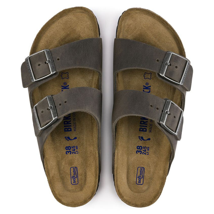 Birkenstock Arizona Soft Footbed Iron Oiled Leather