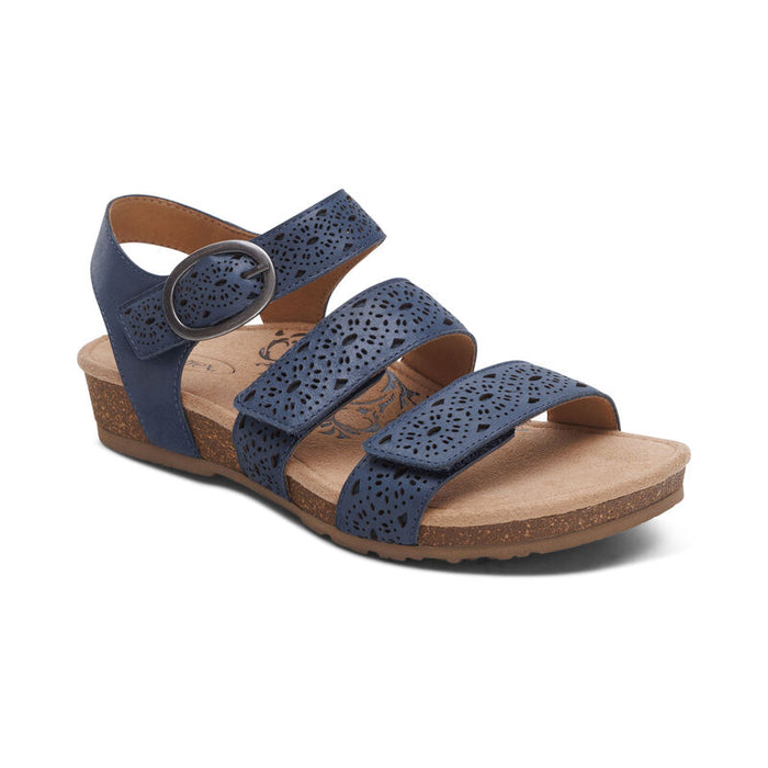 Aetrex Lilly Navy Cutout