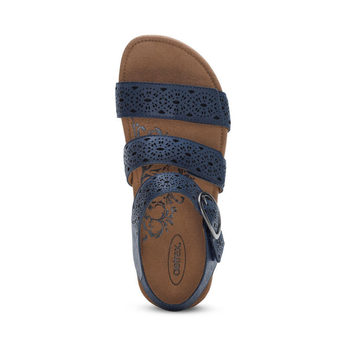 Aetrex Lilly Navy Cutout
