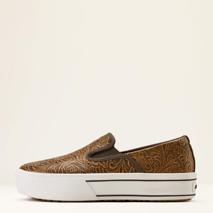 Ariat Skyler Slip -  Brown Floral Emboss